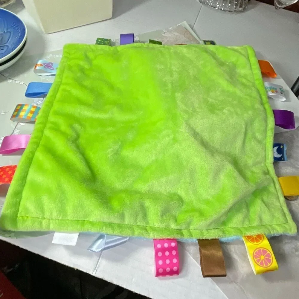 Taggies blanket square with tags for infants  babies